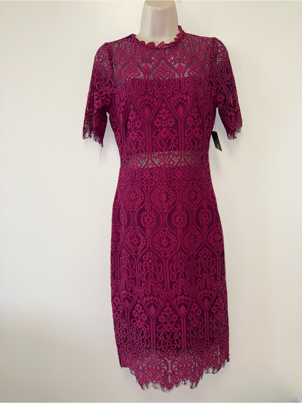 NWT Lulus (Small) Brand New Burgundy Lace Elegant Cocktail Dress